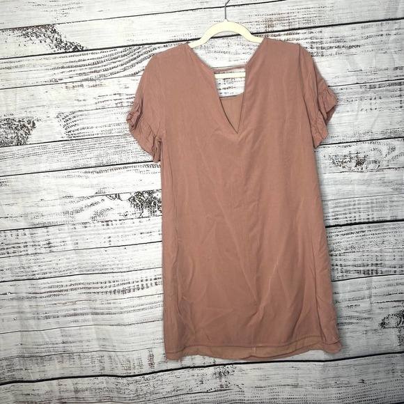 Lulu's Dusty Pink Short Sleeve Shift Dress Sm - Picture 3 of 3